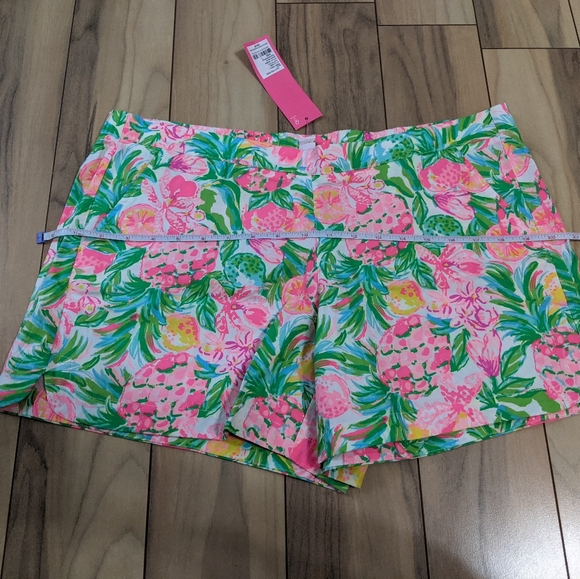NWT! Lilly Pulitzer Ocean View Shorts Resort White Pear Necessities Size L - Picture 3 of 13
